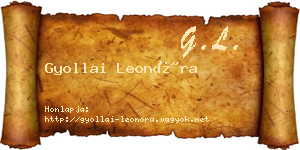 Gyollai Leonóra névjegykártya